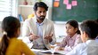 © N7 - Indian Teacher Leading Classroom Discussion