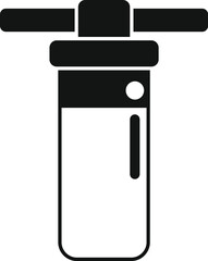 Poster - Simple vector icon of a test tube containing liquid, used in a science experiment