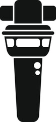 Poster - simple vector icon of an airport control tower with a solid black fill