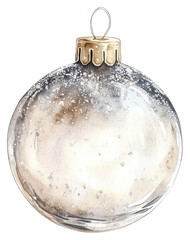 png elegant watercolor christmas ornament illustration