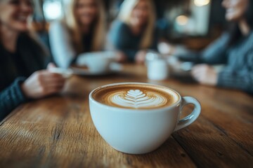 Lifelong friends catching up over coffee. Cropped shot of a group of senior female friends enjoying a lunch date, Generative AI