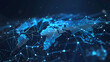 © Akharadat - 2d illustration world map abstract background.Global network connection. World map point and line composition concept of global business.