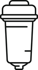 Poster - reverse osmosis water filter system replacing cartridge icon outline vector