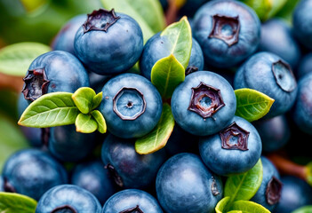 Canvas Print - blueberries and raspberries