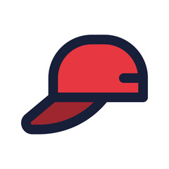 Sticker - hat flat line icon