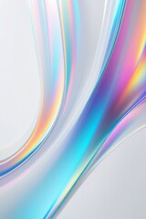 Abstract hologram waves on a bright background, vertical composition	