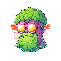 Poster - Cool Green Guy with Sunglasses