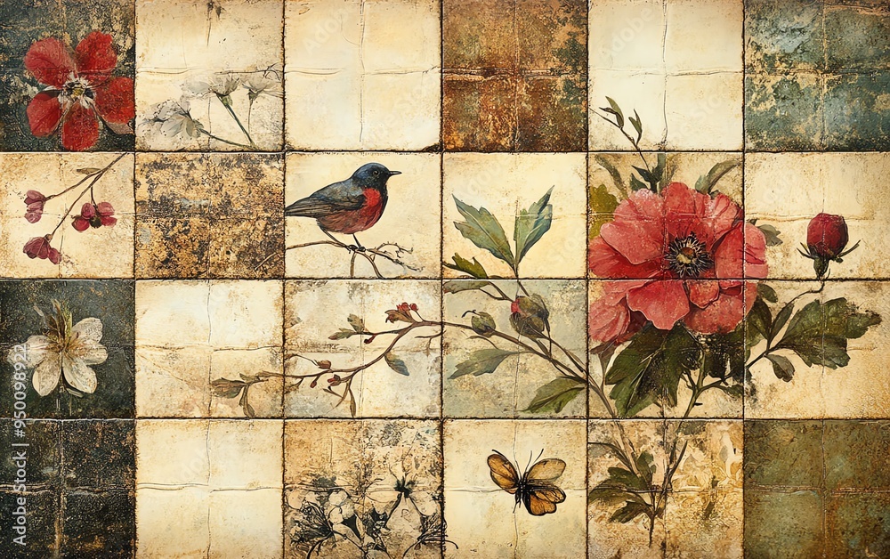 Elegant crossword puzzle featuring botanical elements, including