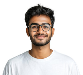 Poster - PNG Smiling man wearing glasses