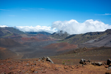 Wall Mural - Haleakala volcano -moonlike landscape on the island of maui, hawaii