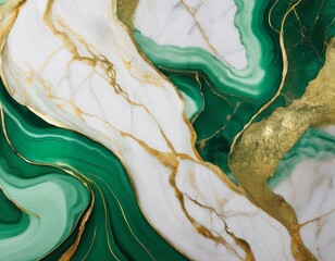 Wall Mural - Natural green and gold marble textures for skin tile wallpaper luxurious background stone ceramic art wall interiors