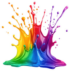 Sticker - PNG Vibrant paint splash artwork