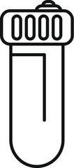 Poster - Simple line icon of a test tube, commonly used in laboratories for containing and mixing chemical substances during experiments