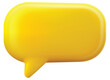 © Nano - Isolated yellow rounded square speech bubble chat, vector conversation icon
