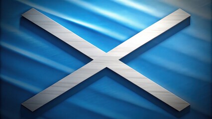 St. Andrew's Cross against blue background with white stripes, Scotland, flag, Scottish, national symbol, independence