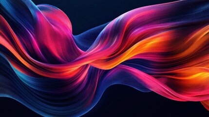 Wall Mural - Abstract Swirling Lines of Vibrant Colors