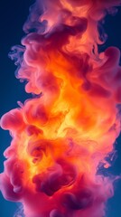 Canvas Print - Abstract colorful smoke swirls.