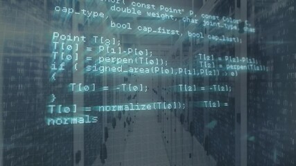 Aufkleber - Animating computer code over data servers in technology environment