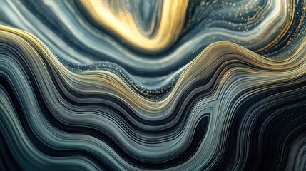 Wall Mural - elegant abstract line pattern in a continuous, flowing motion, ideal for modern backgrounds and arti