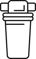 Aufkleber - simple black and white vector icon of a kitchen gas lighter with piezo ignition system