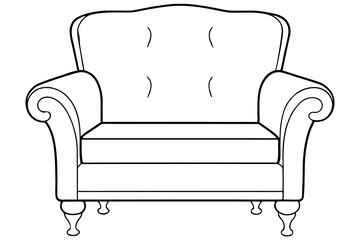 Minimalist Armchair Line Art