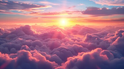 Wall Mural - Sunset Above the Clouds