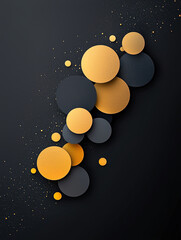 Wall Mural - Futuristic and scientific golden sphere background