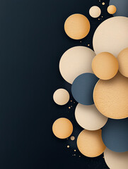 Wall Mural - Futuristic and scientific golden sphere background