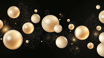 Wall Mural - Futuristic and scientific golden sphere background