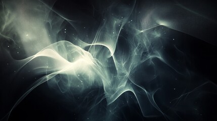 Fototapete - A dark abstract background with glowing lines and subtle patterns, adding depth and intrigue to the visual composition.