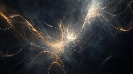 Fototapete - A dark abstract background with glowing lines and subtle patterns, adding depth and intrigue to the visual composition.
