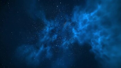 4k video starry blue night sky space, universe, galaxy, cosmos, science, travel, sky, background, astronomy, star, planet, blue, deep, outer, night, fantasy, starry, nebula, constellation, dark, black