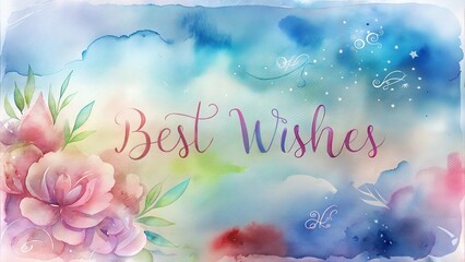 Colorful watercolor background with the phrase 