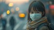 © Nottenaj - A child wearing a mask to protect themselves from air pollution, illustrating the health risks associated with smog.