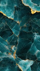 Canvas Print - Seamless marble pattern in deep teal with soft gold veins, [Abstract Background Marble], [Vibrant and sophisticated]