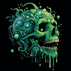 Sticker - Vector Skull Design tattoo tshirt design