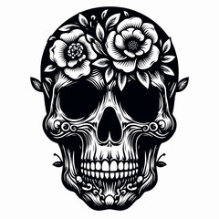 Sticker - Vector Skull Design tattoo tshirt design