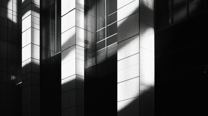 Poster - Abstract Architectural Detail of a Modern Building with Light and Shadow