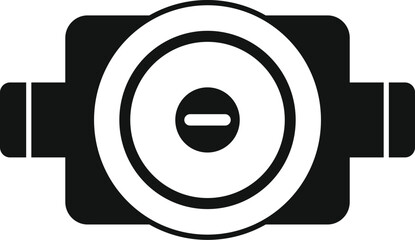Poster - Electric meter showing energy consumption icon in simple style on a white background