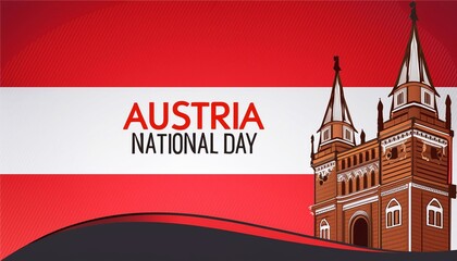 Wall Mural - Austria national day poster design