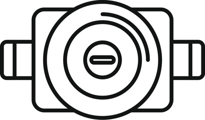 Poster - This icon of a water meter is perfect for websites and apps that need a simple, modern design