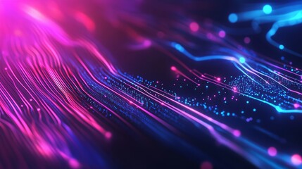 Poster - 3d digital abstract background for explaining network abilities, technological processes, digital st