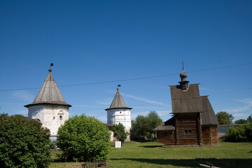 Wall Mural - Russia Vladimir region Yuryev Polskoy Mikhailo-Arkhangelsky monastery on a sunny summer day