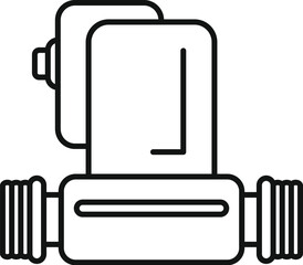 Poster - water meter icon showing water consumption metering for utilities industry