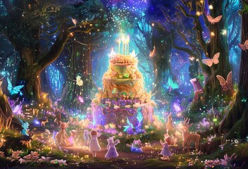 enchanted forest celebration a mystical holographic forest fille