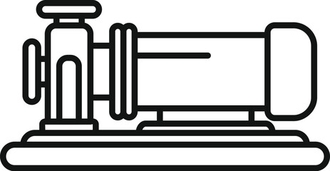 Poster - Simple vector showing a water pump, illustrating a part of a plumbing system for transporting liquids
