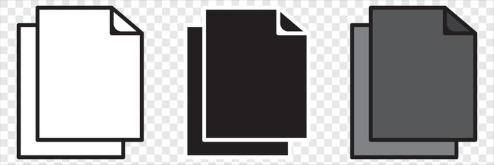 Leinwandbilder - Document icon. Vector icon isolated on white background. EPS 10.