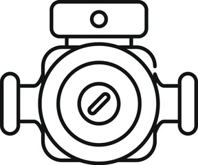 Poster - this icon of a water meter is perfect for websites and apps related to plumbing and water management