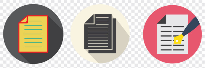 Leinwandbilder - Pdf document icon. Document vector icon isolated vector graphic. Paper document page icon vector element. Agreement file symbol. EPS 10.