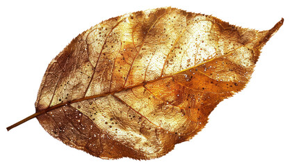 Sticker - PNG Golden autumn leaf texture closeup